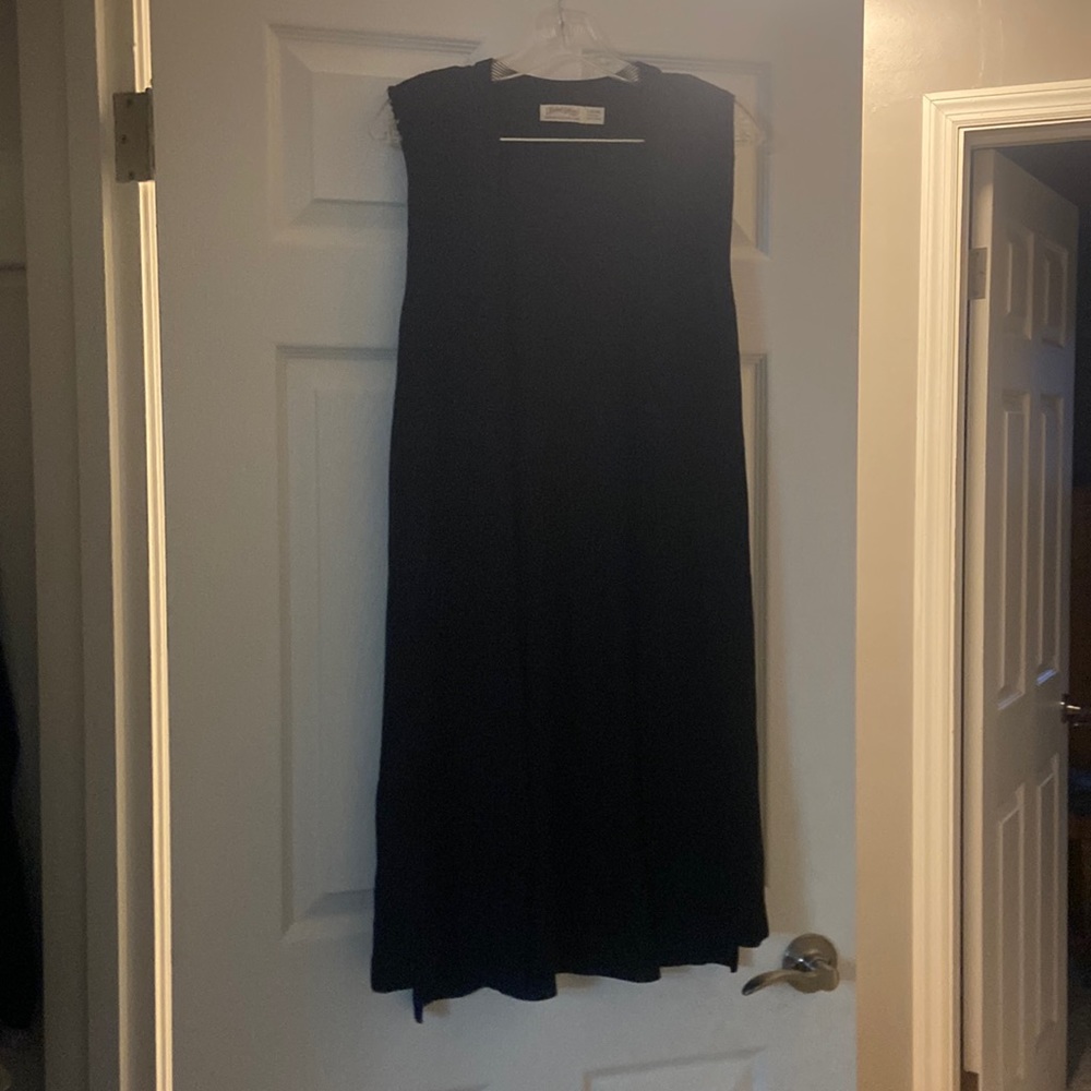 NWT Faded Glory Women’s Sleeveless Sweater/Duster. Black. Sz. L (12-14)